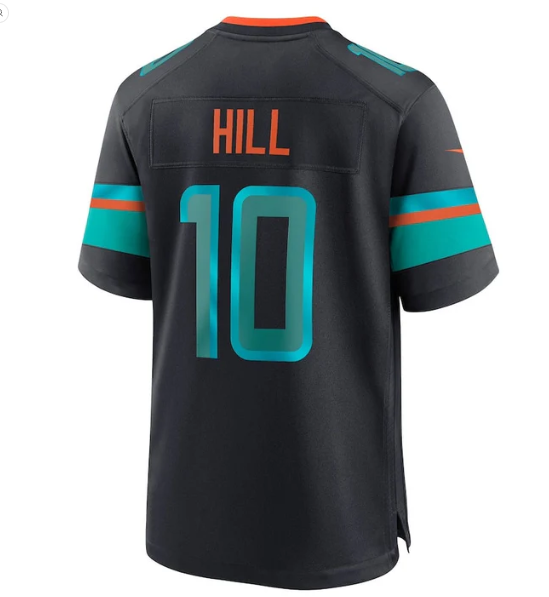 M.Dolphins #10 Tyreek Hill 2025 Rivalries Collection Game Jersey - Pitch Blue Stitched American Football Jerseys