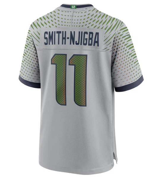 S.Seahawks #11 Jaxon Smith-Njigba 2025 Rivalries Collection Game Jersey - Wolf Gray Stitched American Football Jerseys