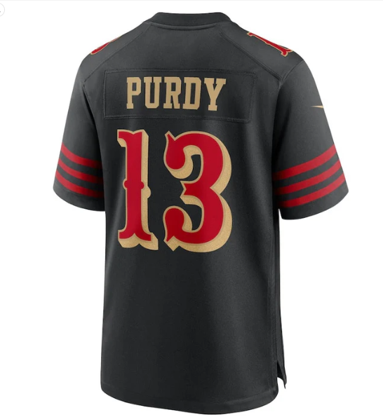 SF.49ers #13 Brock Purdy 2025 Rivalries Collection Game Jersey - Black Stitched American Football Jerseys