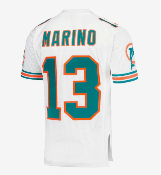 M.Dolphins #13 Dan Marino Player 1995 Mitchell & Ness Authentic Throwback Retired Stitched American Football