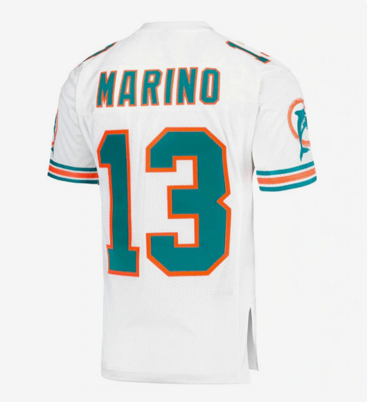 M.Dolphins #13 Dan Marino Player 1995 Mitchell & Ness Authentic Throwback Retired Stitched American Football