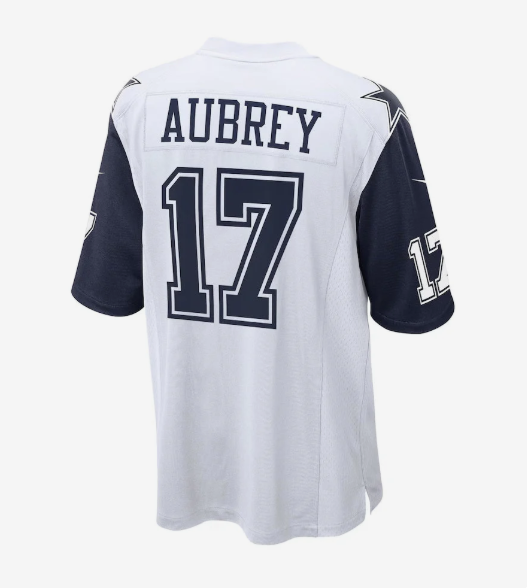 D.Cowboys #17 Brandon Aubrey White Alternate Game American Football Jerseys