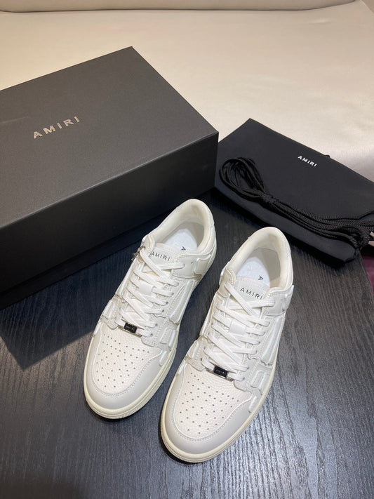 Amiri Leather Low-Top Fashion Sneakers - Casual Sports Shoes
