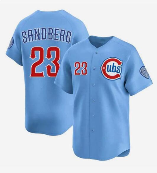 C.Cubs #23 Ryne Sandberg Player Blue Limited Stitched Baseball Jerseys