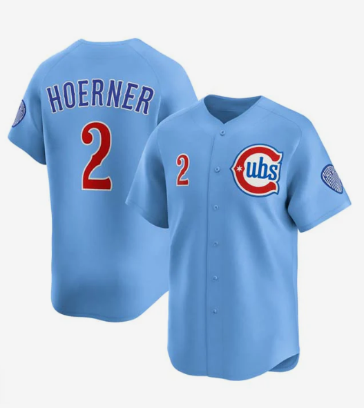 Chicago Cubs #2 Nico Hoerner Blue 2024-25 2nd Alternate Limited Stitched Baseball Jersey