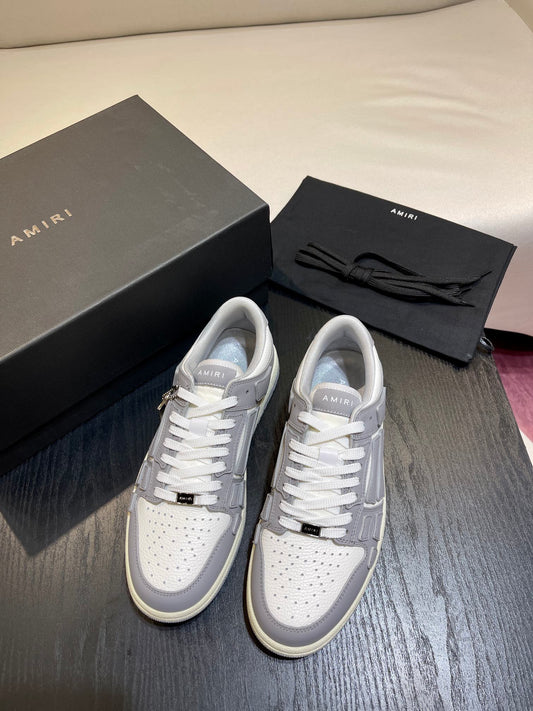 Amiri Leather Low-Top Fashion Sneakers - Casual Sports Shoes