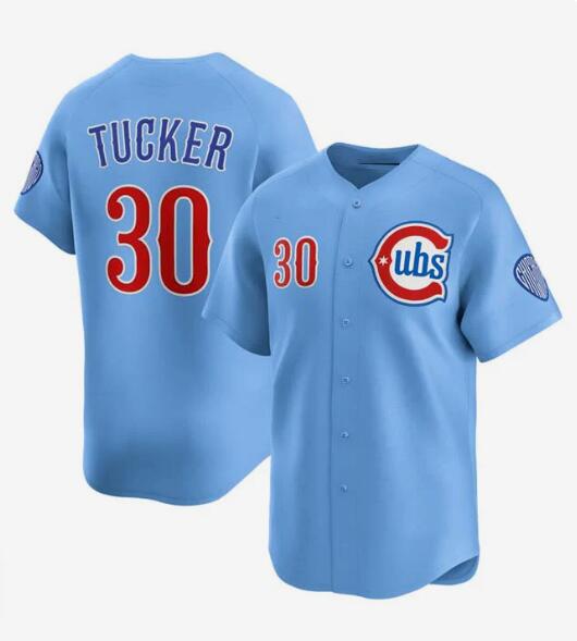 C.Cubs #30 Kyle Tucker Player Blue 2024-25 2nd Alternate Limited Stitched Baseball Jerseys