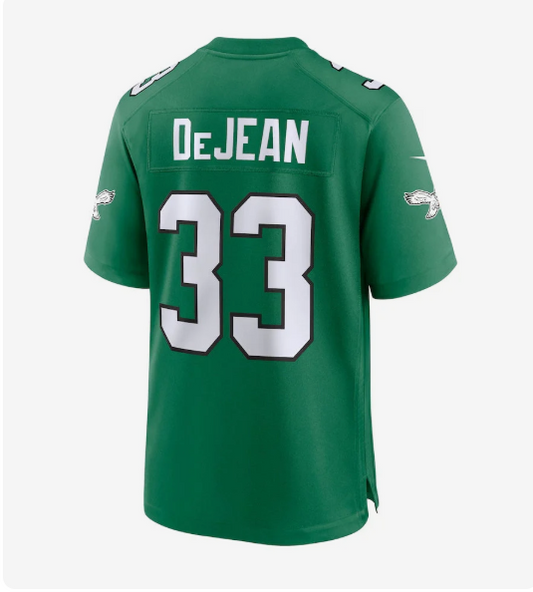 P.Eagles #33 Cooper DeJean LIX 2nd Alternate Game Jersey - Kelly Green Football Jerseys