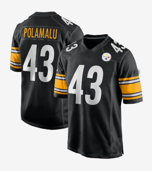 P.Steelers #43 Troy Polamalu Black Retired Player Game Jersey Stitched American Football Jerseys