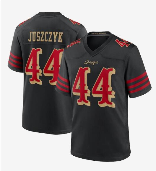 SF.49ers #44 Kyle Juszczyk Player Rivalries Collection Black Game Football Jerseys