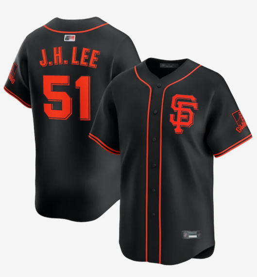 S.Francisco Giants #51 Jung Hoo Lee Player Black Limited Baseball Jerseys