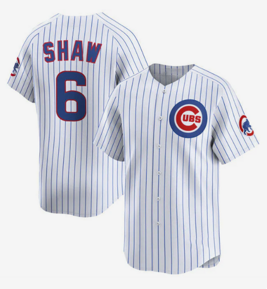Chicago Cubs #6 Matt Shaw White Home Limited Stitched Baseball Jersey