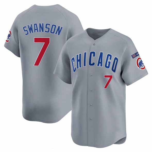 Chicago Cubs #7 Dansby Swanson Gray 'Ryne Sandberg Tribute' Vapor Limited V3 Stitched Baseball Jersey