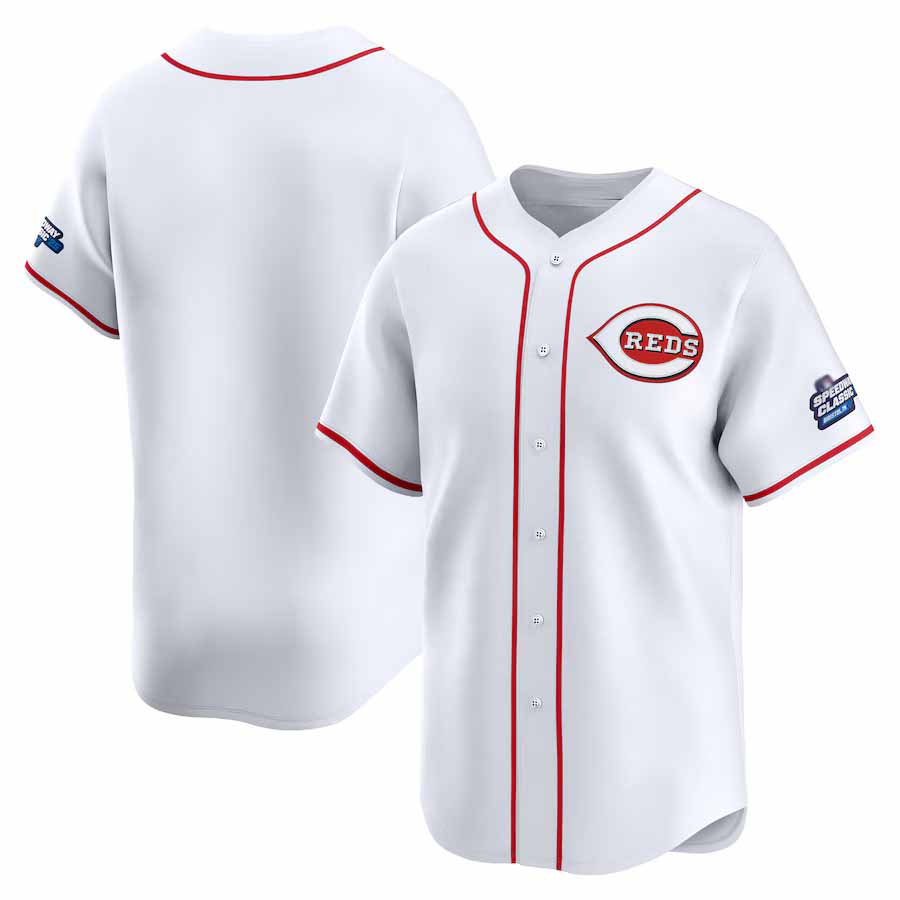 Cincinnati Reds White 2025 Speedway Classic Home Limited Stitched Baseball Jersey