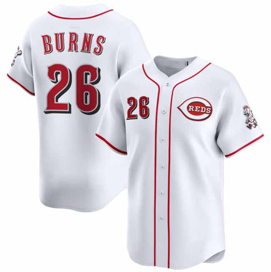 Cincinnati Reds #26 Chase Burns White Home Limited Stitched Baseball Jersey