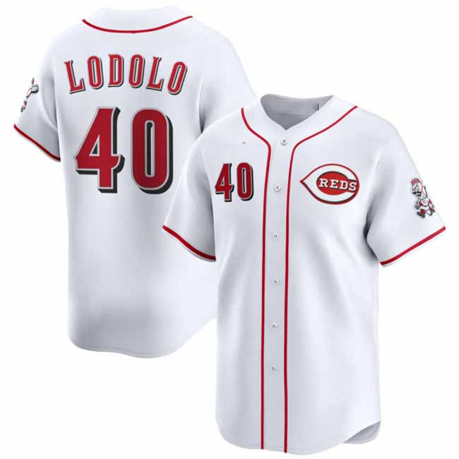 Cincinnati Reds #40 Nick Lodolo White Home Limited Stitched Baseball Jersey