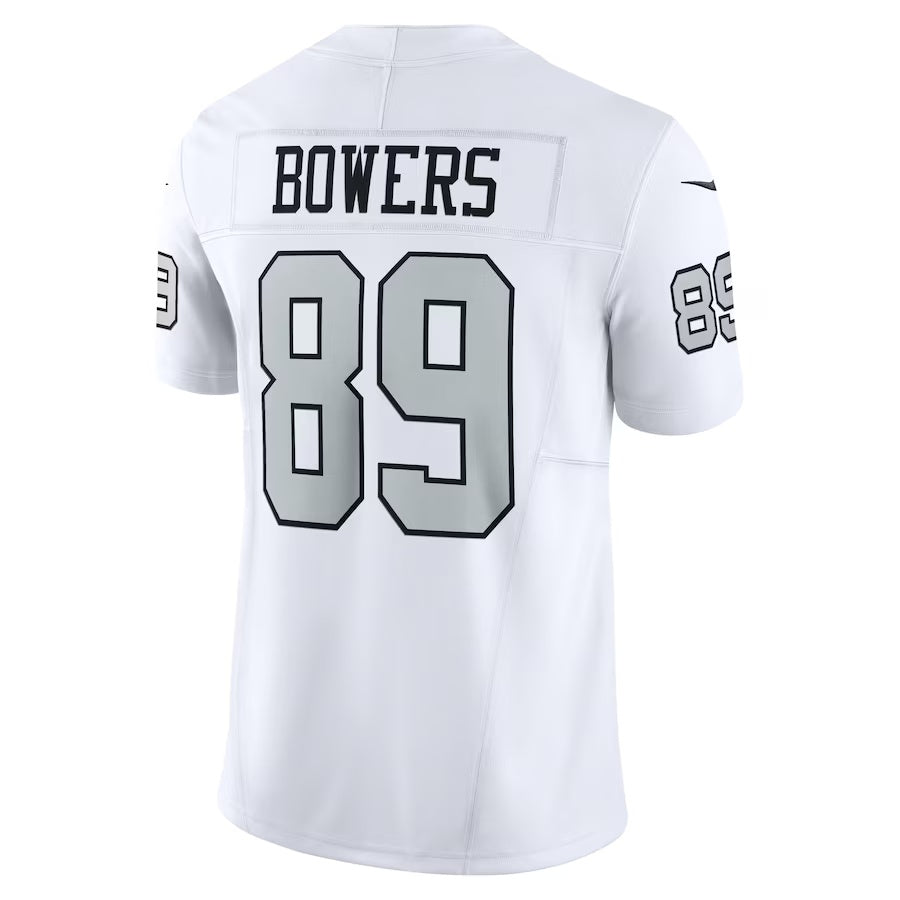 LV.Raiders #89 Brock Bowers White Alternate Vapor F.U.S.E. Limited American Football Jerseys