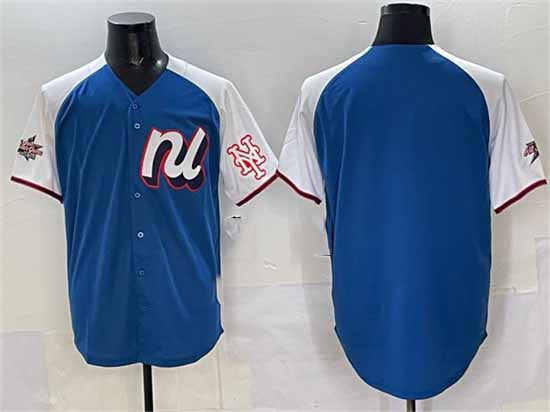 New York Mets National League Blank Blue Alternate 2025 All-Star Edition Limited Stitched Baseball Jersey