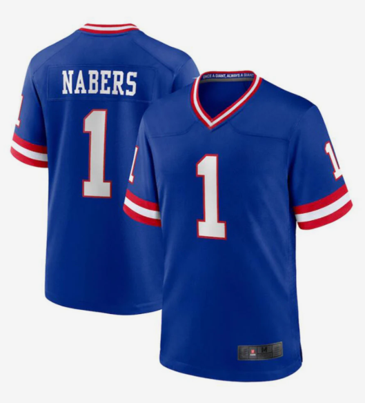 #1 Malik Nabers Player NY.Giants Royal Game Stitched Football Jerseys