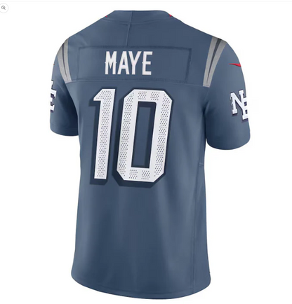 NE.Patriots #10 Drake Maye 2025 Rivalries Collection Limited Jersey - Storm Blue Stitched American Football Jerseys