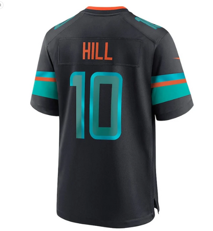 M.Dolphins #10 Tyreek Hill 2025 Rivalries Collection Game Jersey - Pitch Blue Stitched American Football Jerseys
