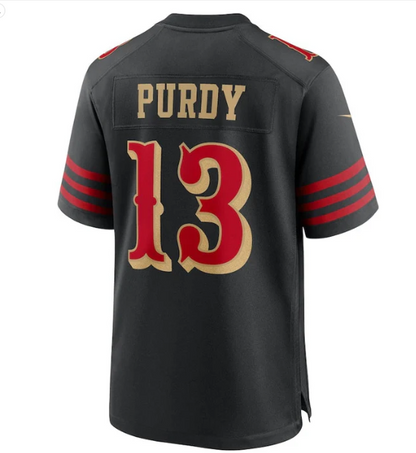 SF.49ers #13 Brock Purdy 2025 Rivalries Collection Game Jersey - Black Stitched American Football Jerseys