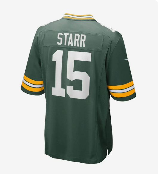 GB.Packers #15 Bart Starr Green Retired Player Game Jersey Stitched American Football Jerseys