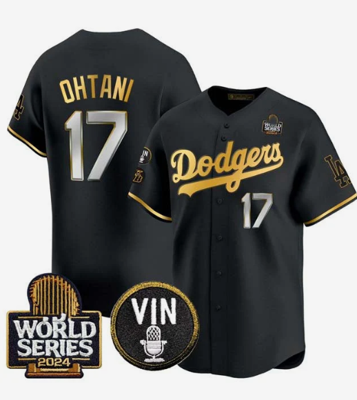 LA.Dodgers #17 Shohei Ohtani Player Black Gold Limited Stitched Baseball Jerseys