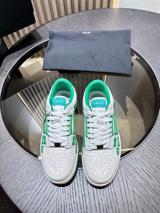 Amiri Leather Low-Top Fashion Sneakers - Casual Sports Shoes