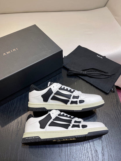 Amiri Leather Low-Top Fashion Sneakers - Casual Sports Shoes