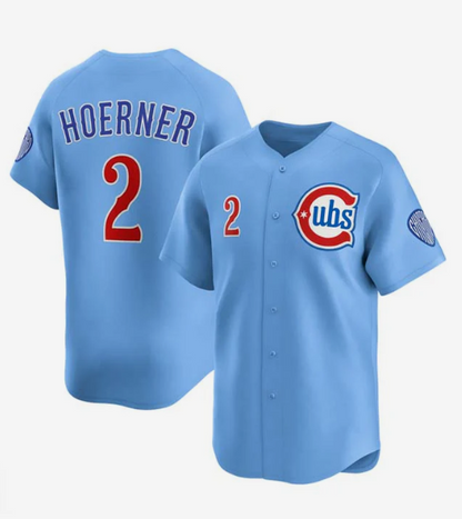 Chicago Cubs #2 Nico Hoerner Blue 2024-25 2nd Alternate Limited Stitched Baseball Jersey