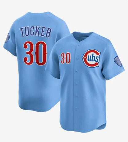 C.Cubs #30 Kyle Tucker Player Blue 2024-25 2nd Alternate Limited Stitched Baseball Jerseys
