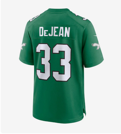 P.Eagles #33 Cooper DeJean LIX 2nd Alternate Game Jersey - Kelly Green Football Jerseys