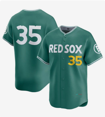 Boston Red Sox #35 Garrett Crochet 2025 City Connect Limited Player Jersey - Green Stitched Baseball Jersey