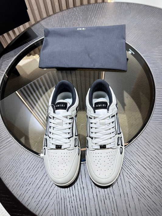 Amiri Leather Low-Top Fashion Sneakers - Casual Sports Shoes