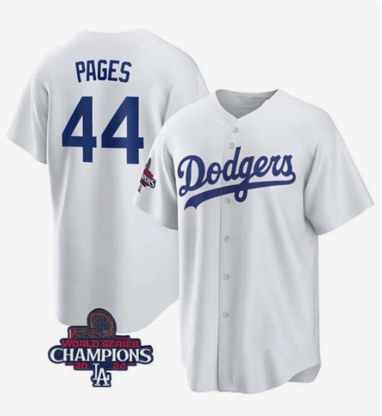 LA.Dodgers #44 Andy Pages Player White Cool Base Stitched Baseball Jerseys