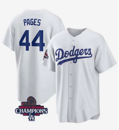 LA.Dodgers #44 Andy Pages Player White Cool Base Stitched Baseball Jerseys