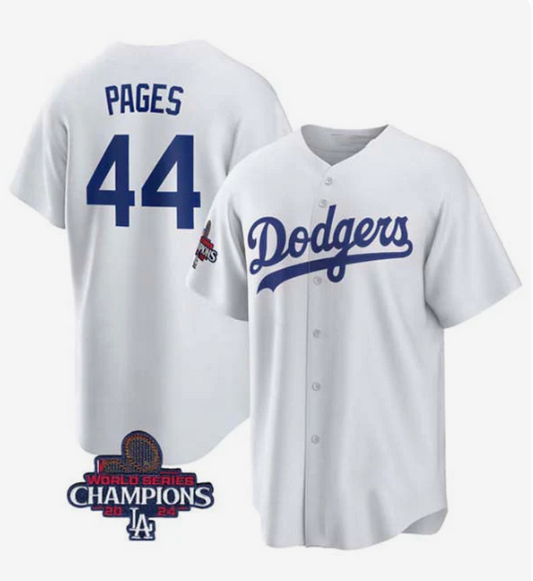 LA.Dodgers #44 Andy Pages Player White Cool Base Stitched Baseball Jerseys