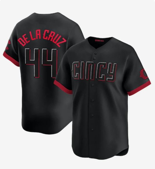Cincinnati Reds #44 Elly De La Cruz City Connect Limited Jersey - Black Stitched Baseball Jerseys