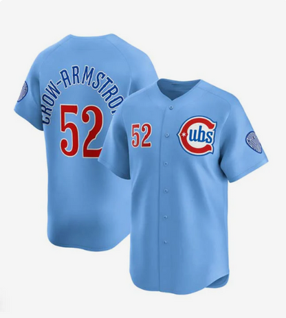 C.Cubs #52 Pete Crow-Armstrong Player 2024-25 Blue 2nd Alternate Limited Stitched Baseball Jerseys