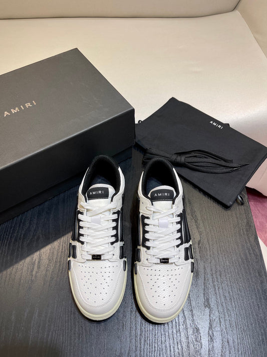 Amiri Leather Low-Top Fashion Sneakers - Casual Sports Shoes