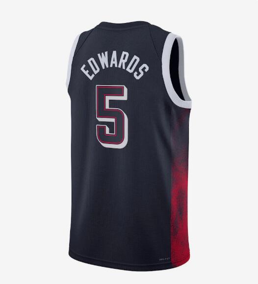 USA Basketball #5 Anthony Edwards Unisex Swingman Player Jersey - Navy Stitched Basketball Jersey