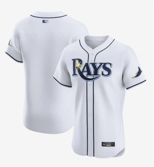 TB.Rays Blank Player White Home Limited Elite Baseball Jerseys