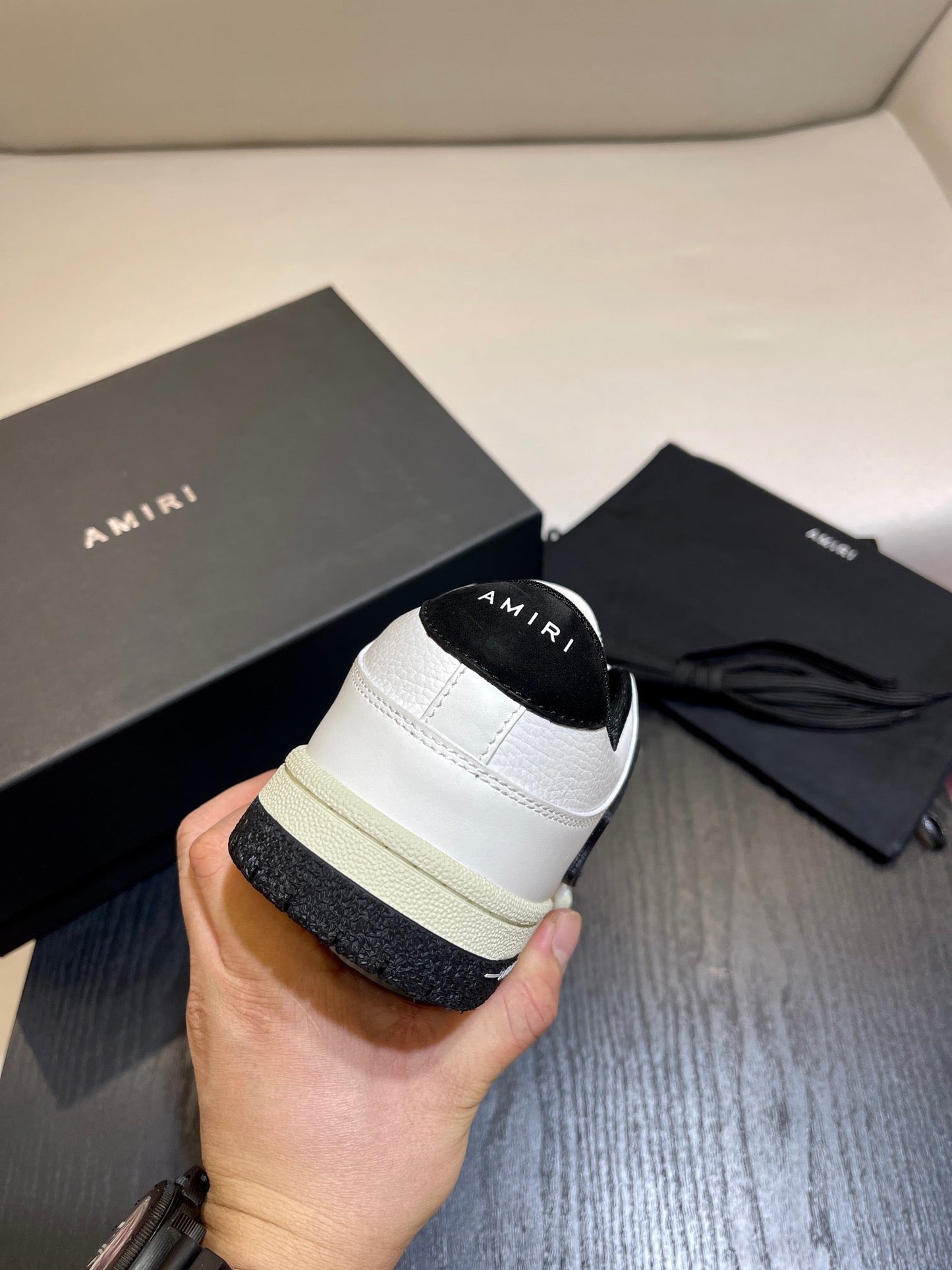 Amiri Leather Low-Top Fashion Sneakers - Casual Sports Shoes