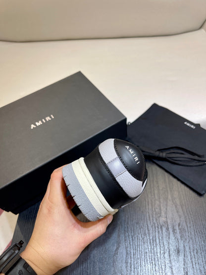 Amiri Leather Low-Top Fashion Sneakers - Casual Sports Shoes