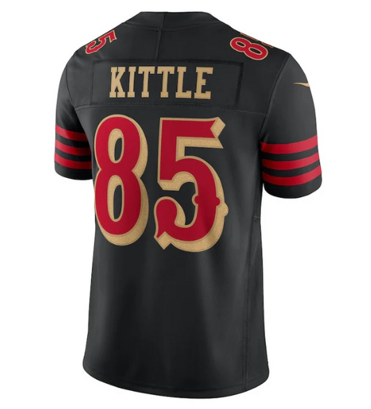 SF.49ers #85 George Kittle 2025 Rivalries Collection Limited Jersey - Black Stitched American Football Jerseys