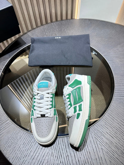 Amiri Leather Low-Top Fashion Sneakers - Casual Sports Shoes