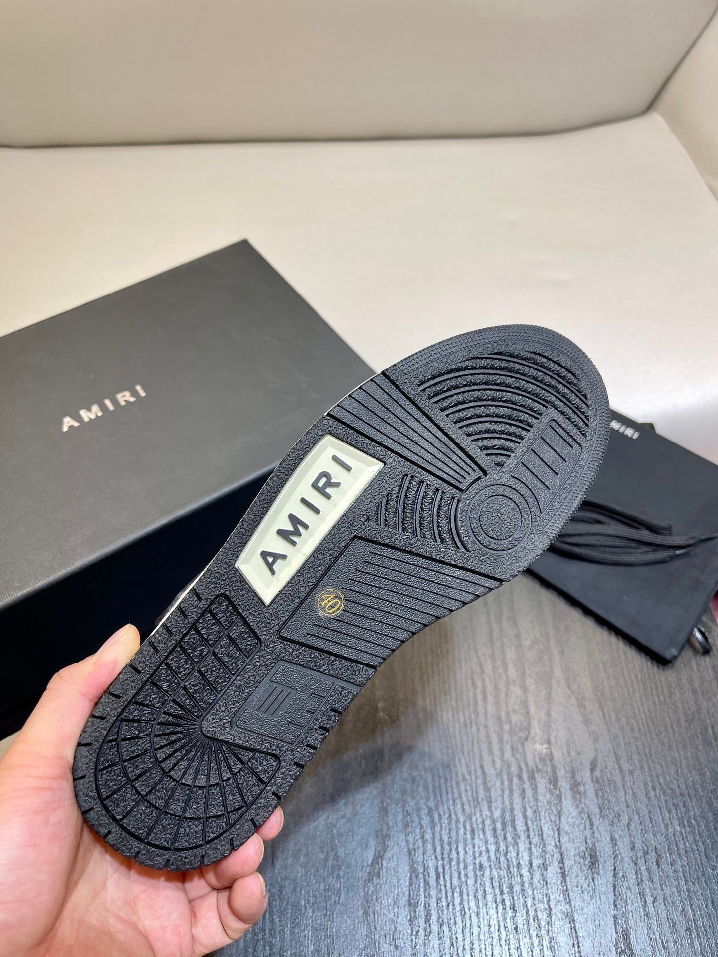 Amiri Leather Low-Top Fashion Sneakers - Casual Sports Shoes