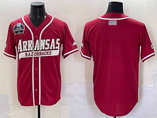 A.Razorbacks Blank Cardinal 2025 World Series Stitched American College Jerseys