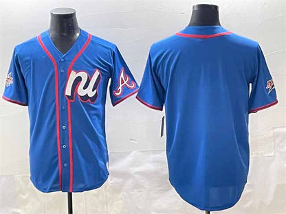 Atlanta Braves National League Blank Blue 2025 All-Star Edition Limited Stitched Baseball Jersey